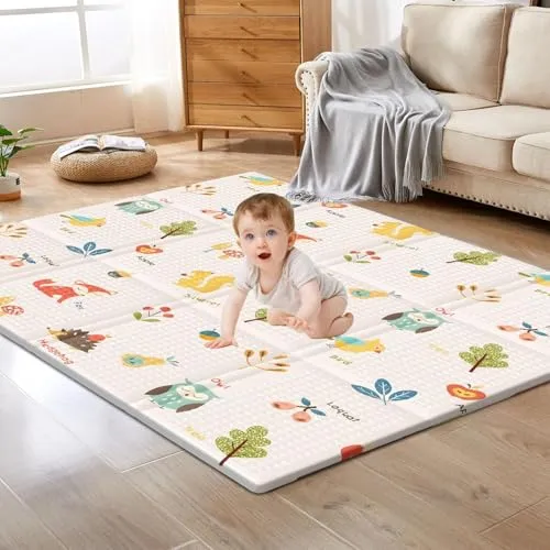 Image XVISHX 47x47 Inch Foldable XPE Foam Play Mat