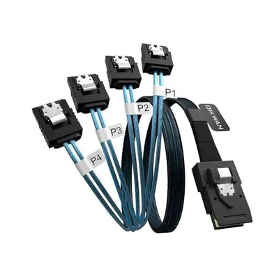 OIKWAN SFF-8087 to 4 SATA Cable 1.6ft