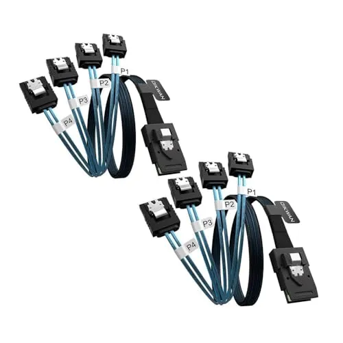 Image OIKWAN Mini SAS 8087 to 4 SATA Cable