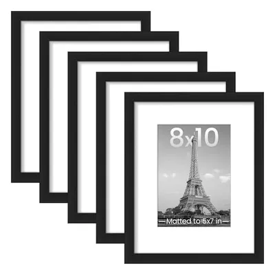upsimples 8x10 Picture Frame Set 5 Black