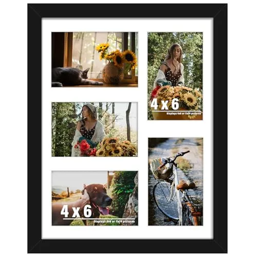 Image DUENPY 11x14 Black Collage Picture Frame