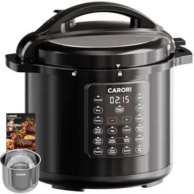 CARORI 8-Quart Electric Pressure Multi-Cooker Black