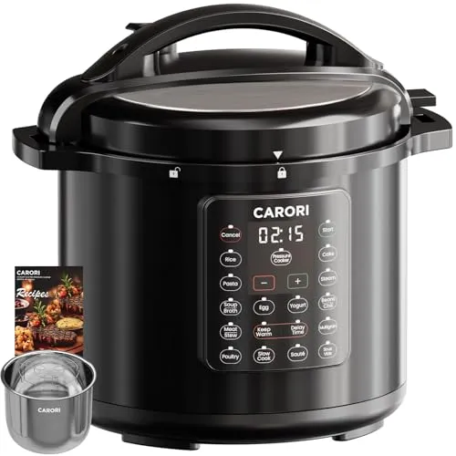 Image CARORI 8-Quart Electric Pressure Multi-Cooker Black