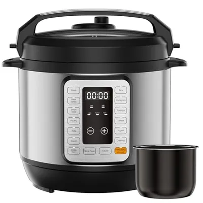 DUMOS 6QT Electric Multi Cooker Silver
