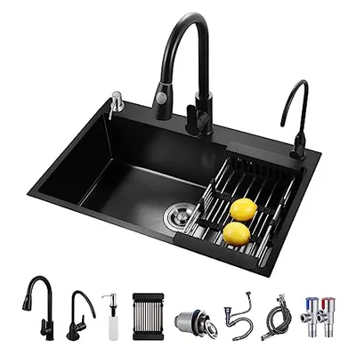 ARTLINE RXZE031 Black Stainless Steel Kitchen Sink