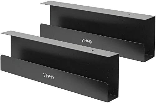 Image VIVO DESK-AC06-2C Dual 17-inch Cable Trays Black