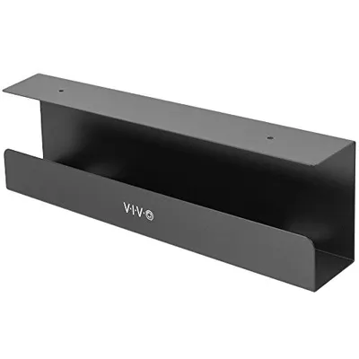 VIVO 17-inch Under Desk Cable Tray Black