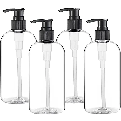 Image Vioetry 500ml Clear Plastic Pump Bottles 4-Pack