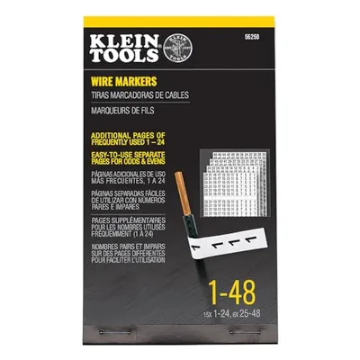 Klein Tools 56250 Wire Marker Book 1-48