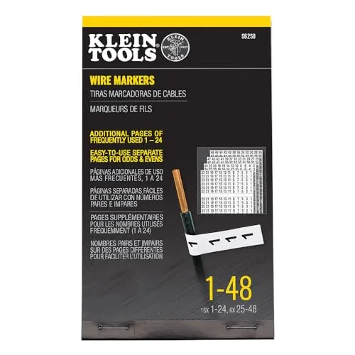 Image Klein Tools 56250 Wire Marker Book 1-48
