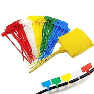 TidyTie 104-Pack Multicolor Cable Tags
