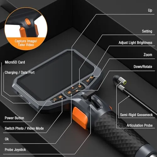 Thumbnail 8 of Teslong Two-Way Articulating Borescope 5FT