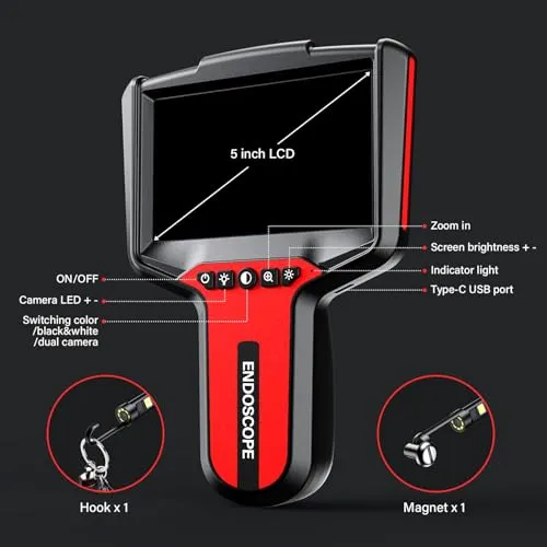 Thumbnail 6 of TGJOR G50 5-Inch Dual-Lens Endoscope Camera
