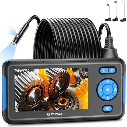 Image T TAKMLY Dual Lens 1080P Endoscope 4.3" HD