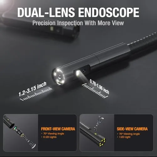 Thumbnail 2 of Teslong NTS300 Dual Lens Industrial Endoscope 16.5FT