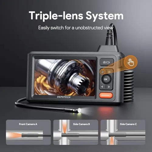 Thumbnail 2 of DEPSTECH DS620 Triple-Lens Borescope 16.5FT Cable