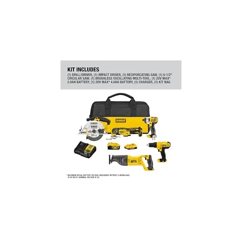 Thumbnail 2 of DEWALT DCK551D1M1 20V MAX 5-Tool Combo Kit